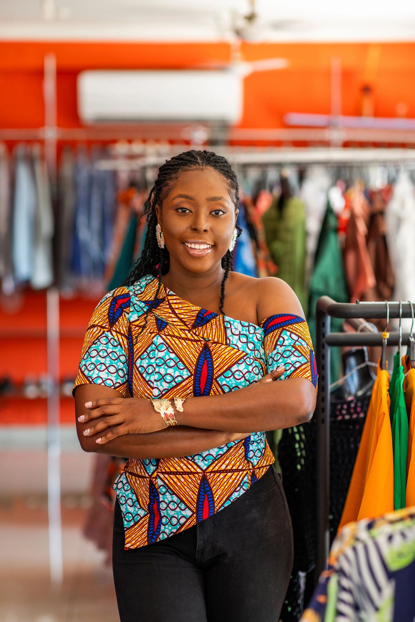 Portrait of a proud small business owner in a boutique